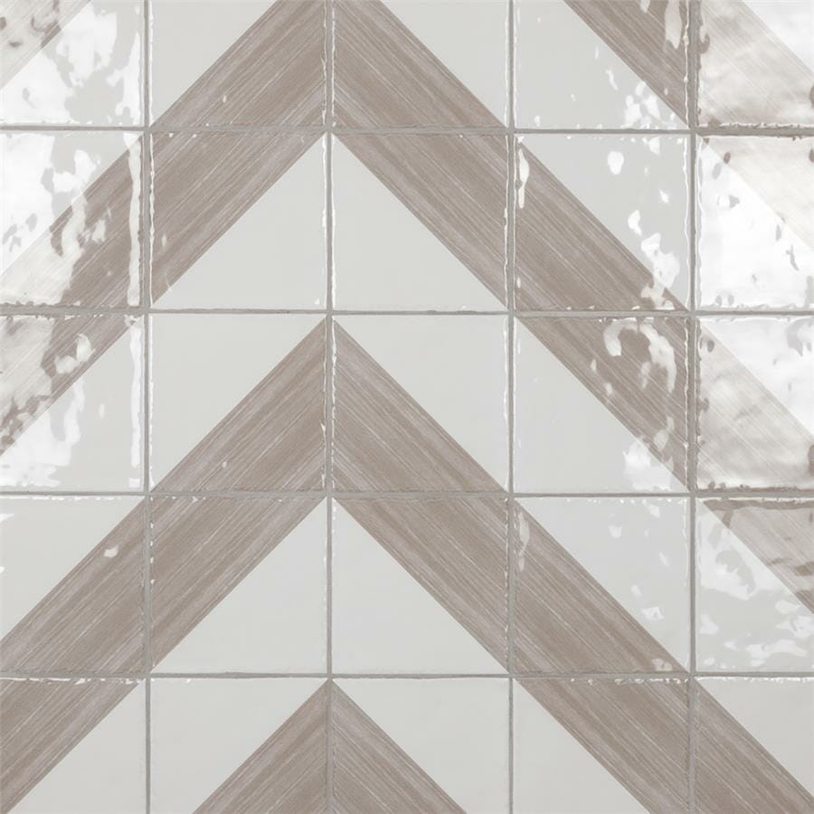 Azulejo Triangle Rustique M15x15x0,8 | Desenho 03 Brilhante