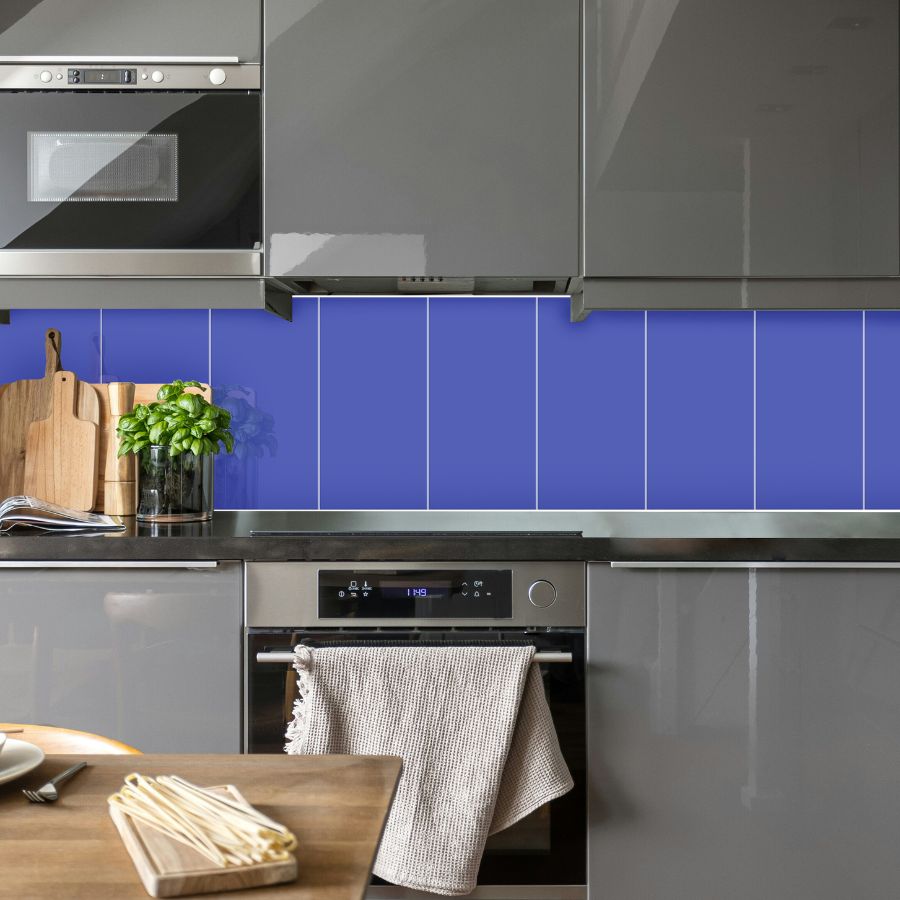 Unicolor Wall Tile M25x50 | Blue Glossy