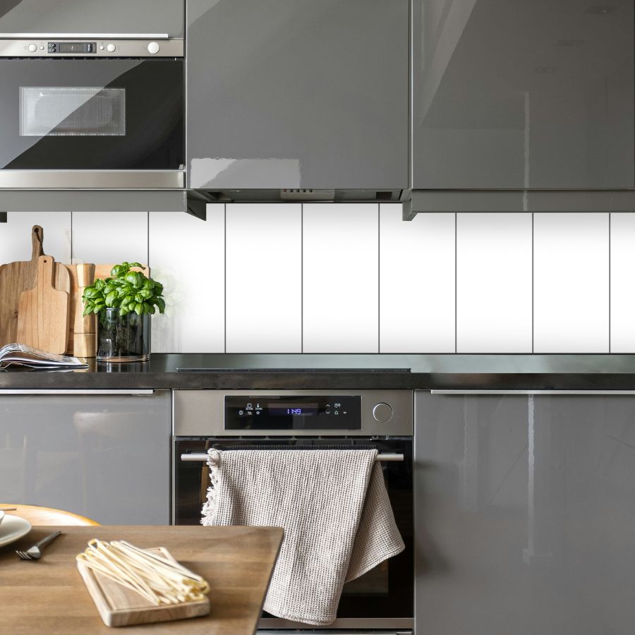 Unicolor Wall Tile M20x50 | White Glossy