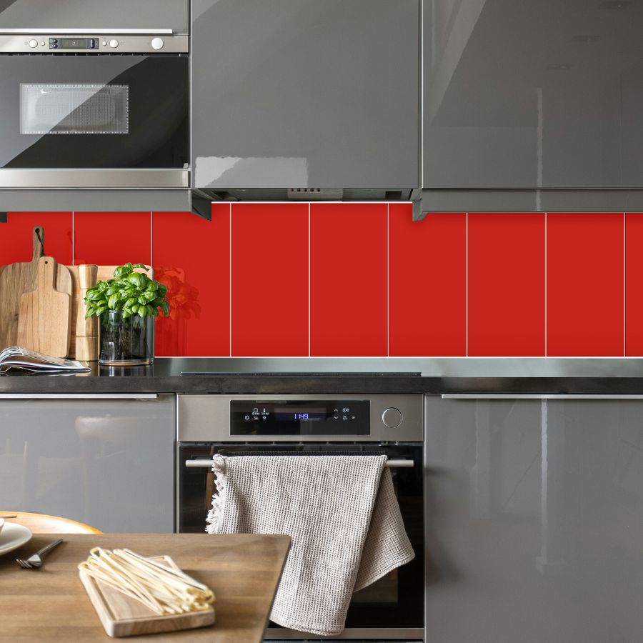 Azulejo Unicolor M25x50 | Vermelho Brilhante