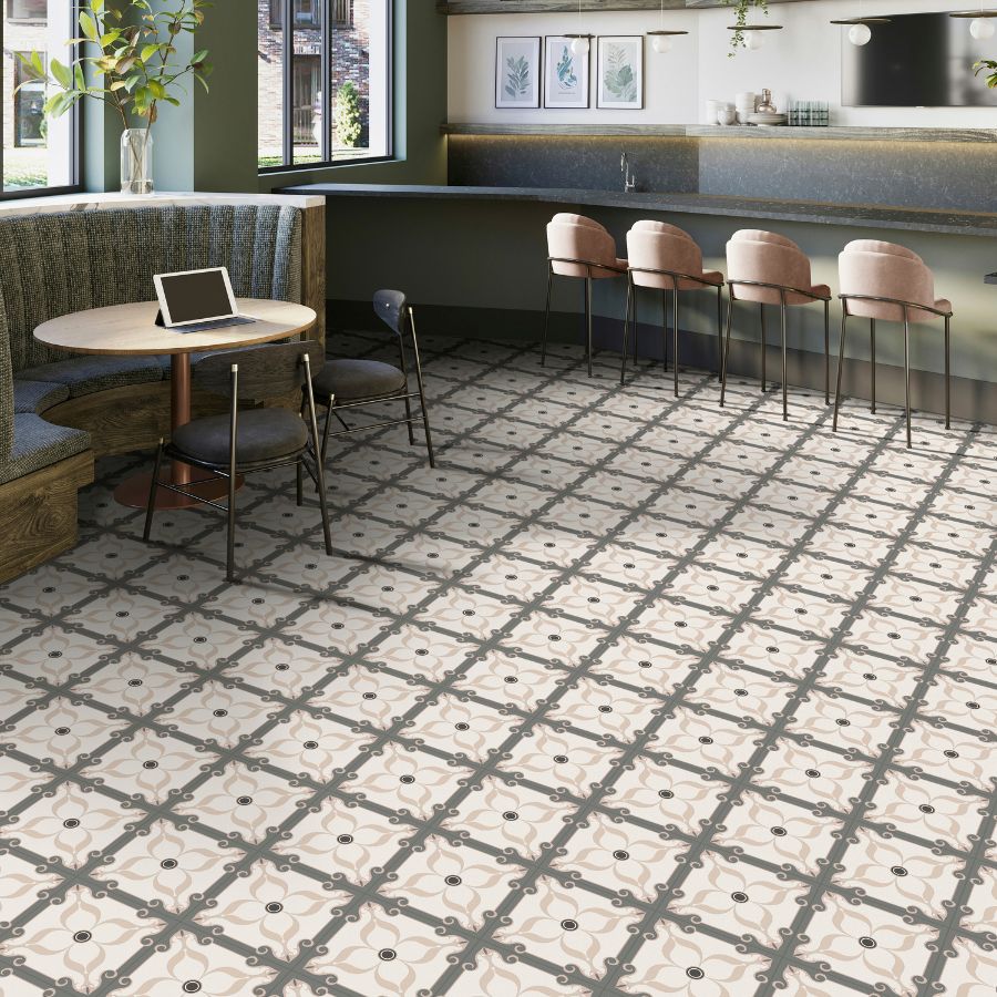 Carrelage Sol Vintage 33,5x33,5 | Dessin 10 Mat