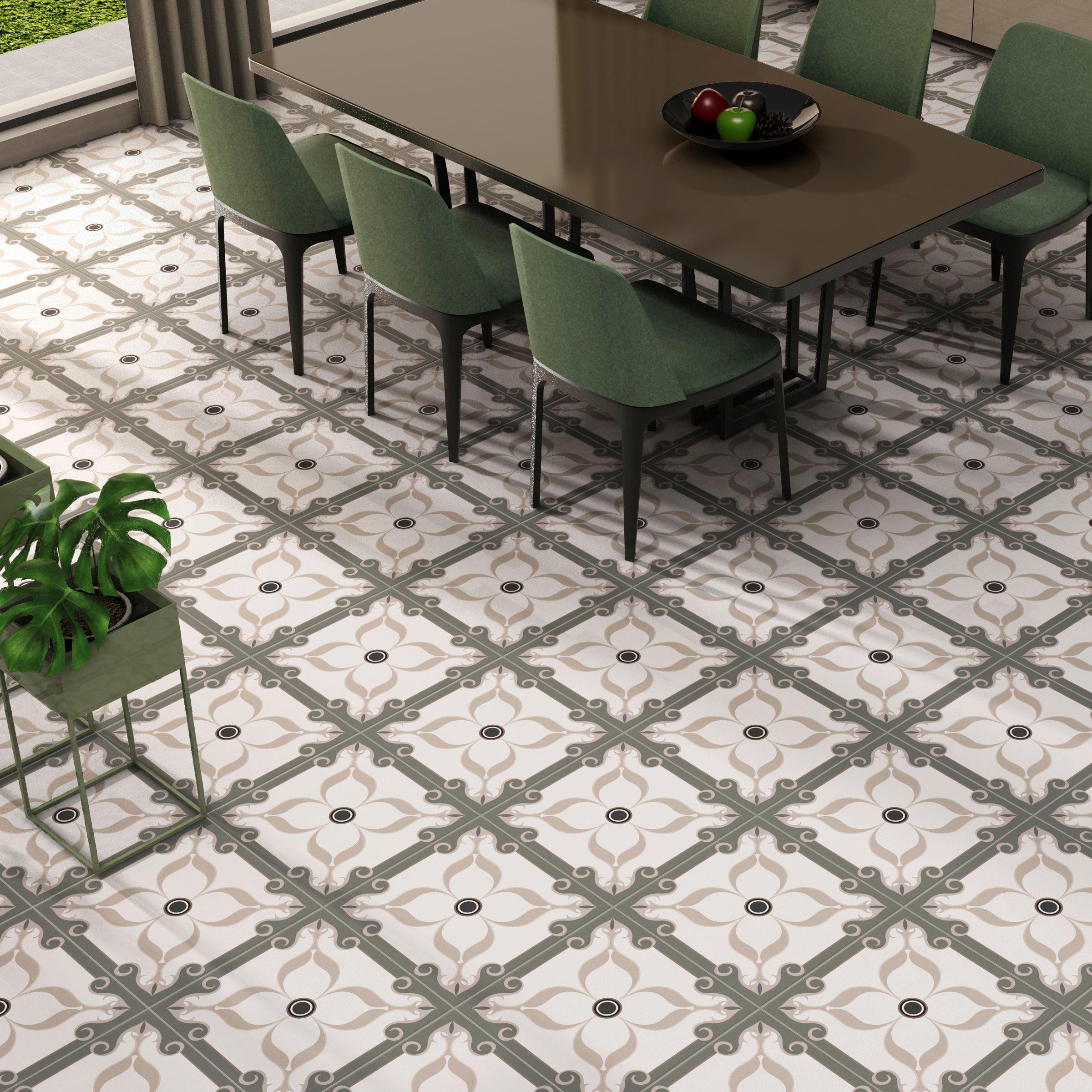 Vintage Floor Tile 33,5x33,5 | Design 5 Matt