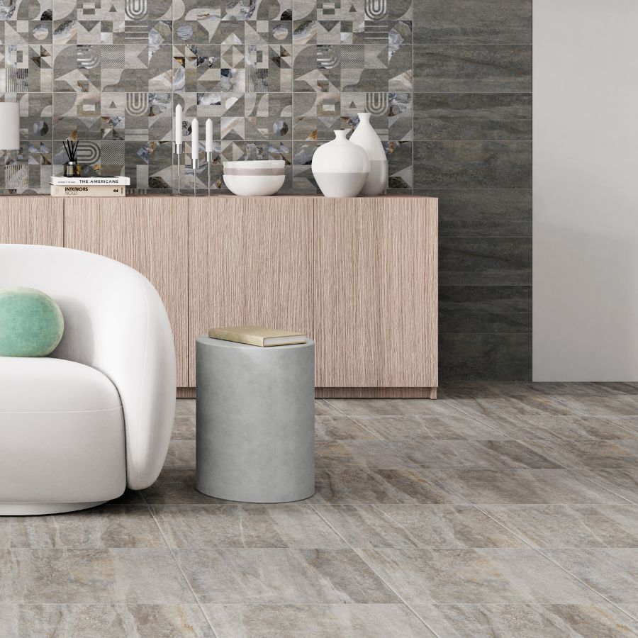 Vulcano Floor Tile 45x45 | Sage Matt