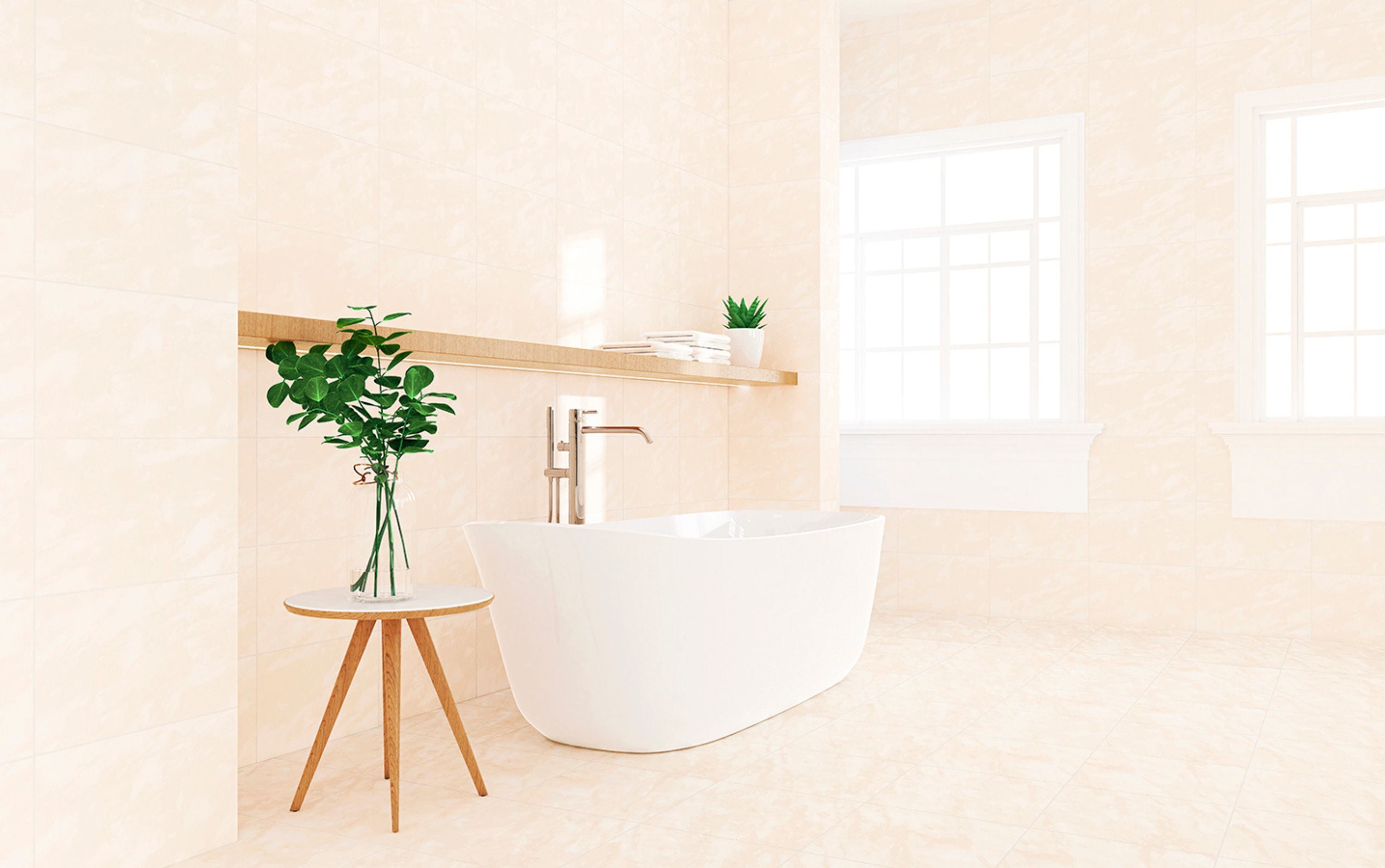 Carrelage Sol Alvor 33,5x33,5 | Beige Brillant