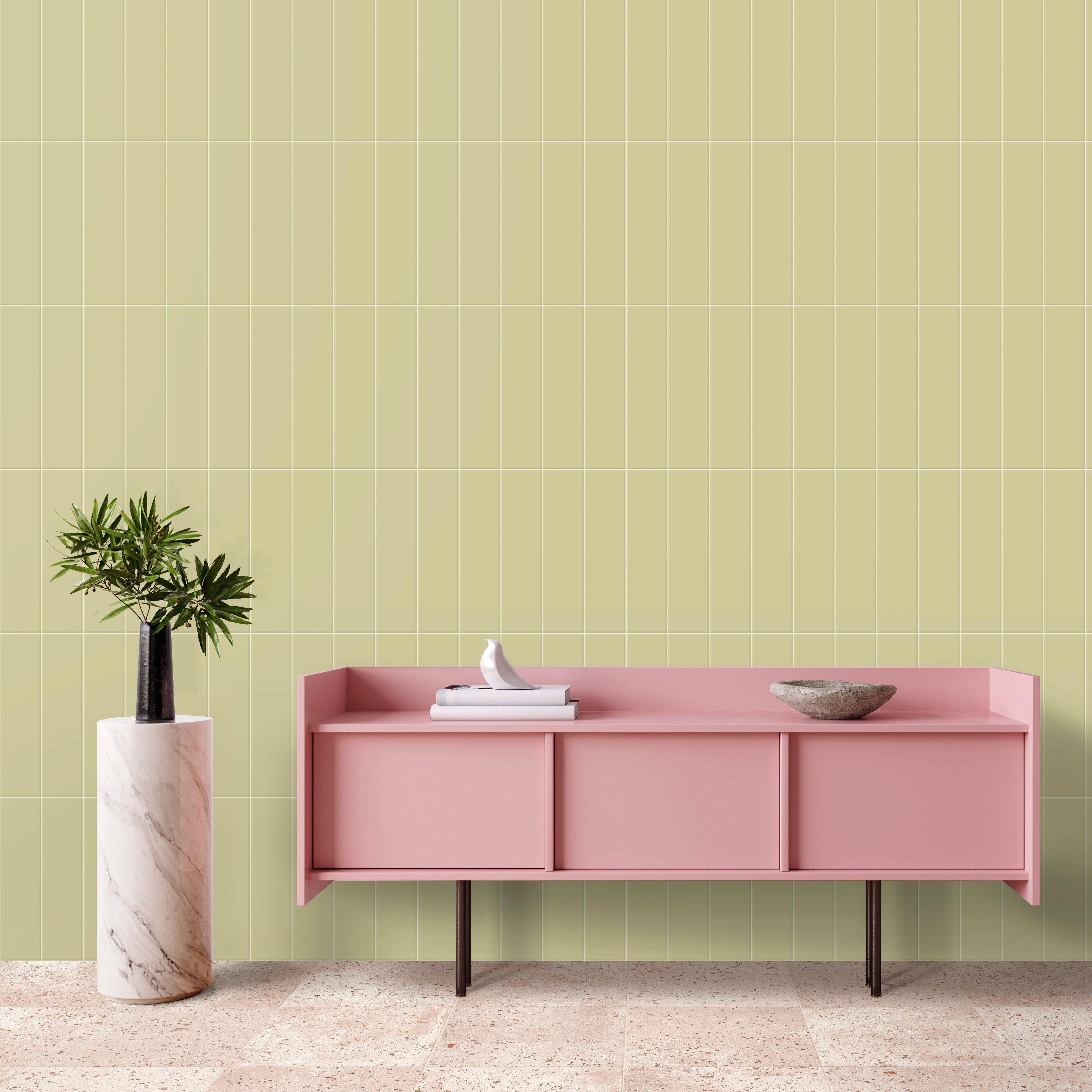 Carrelage Mural Lisse M7,5x30 | Vert 3361 Mat