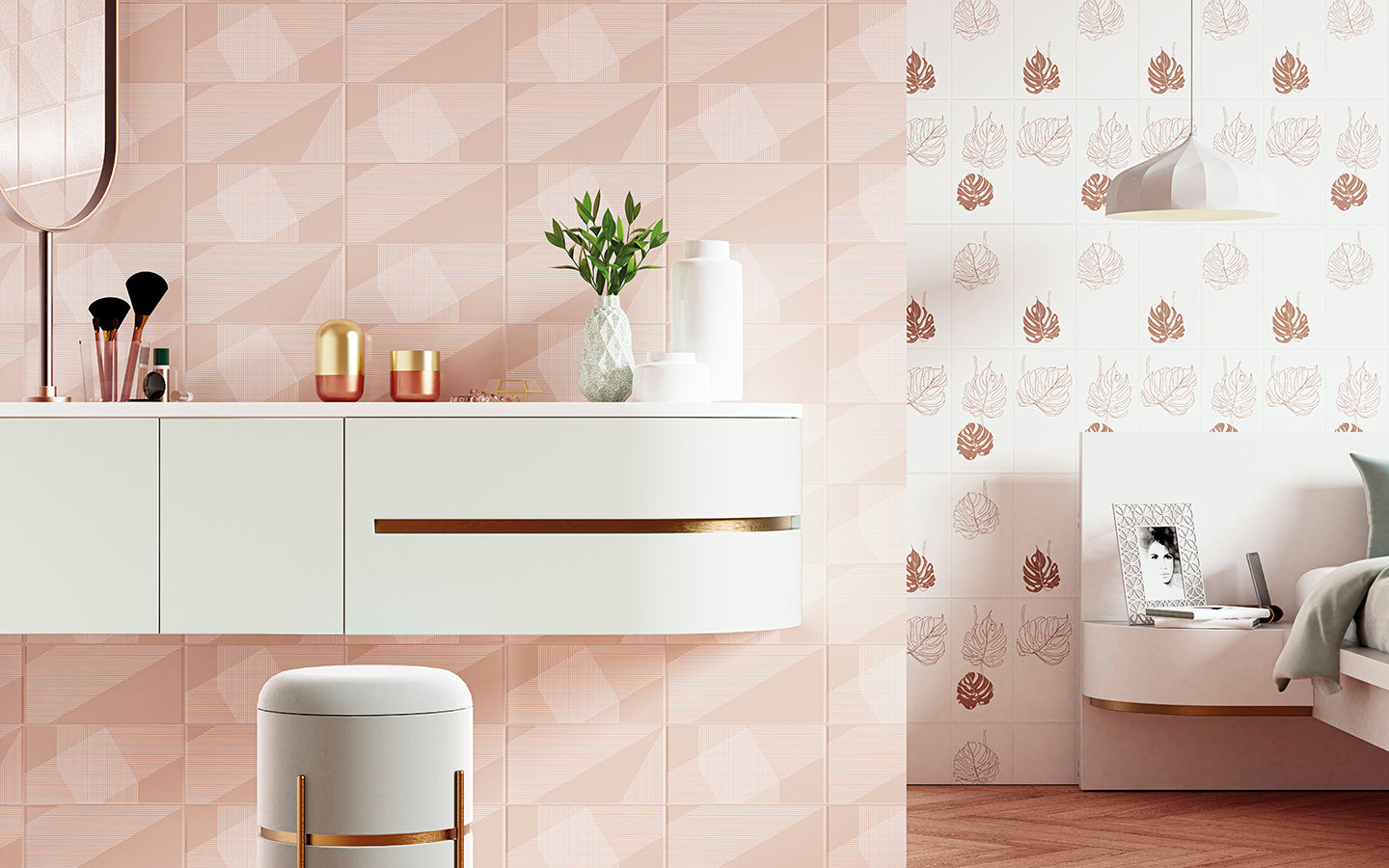 Boho Wall Tile M15x30 | Salmon Design 03 Matt