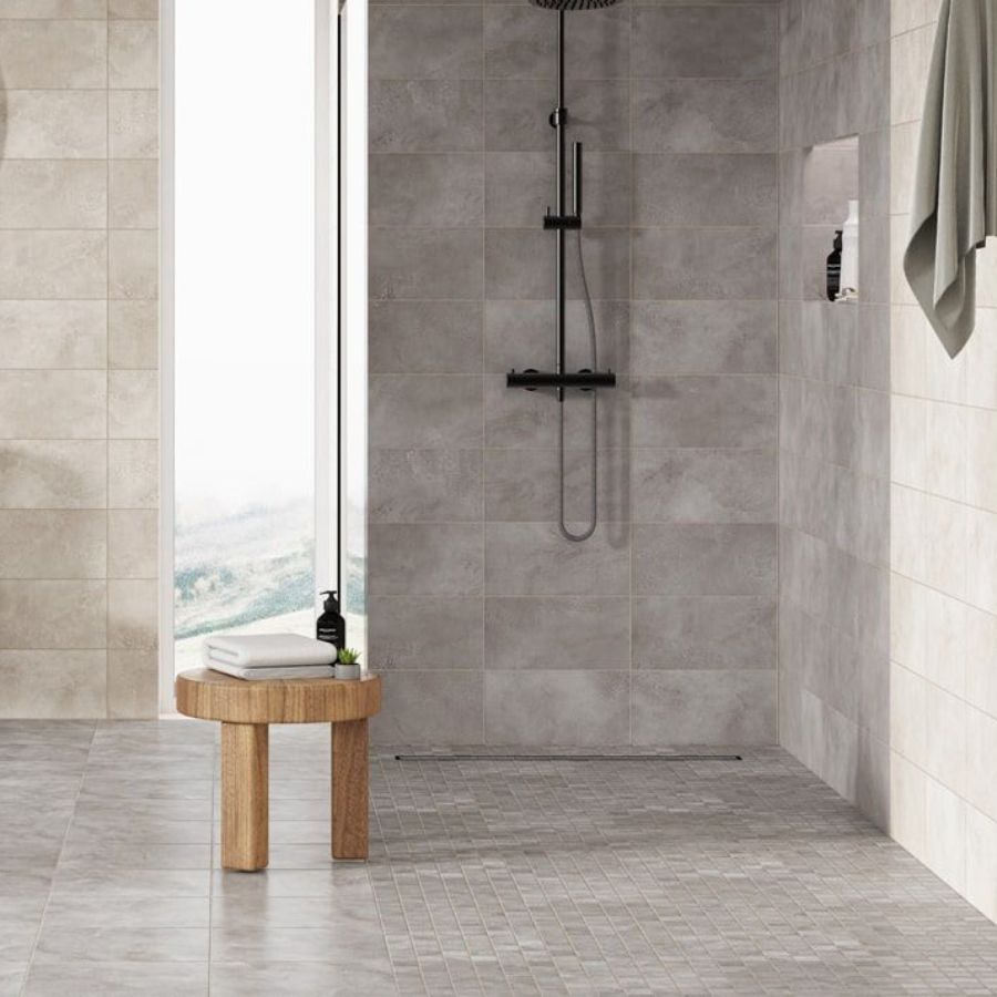 Pavimento cerâmico da Certeca - Coleção Buxiel Mosaico 30x30 Mud