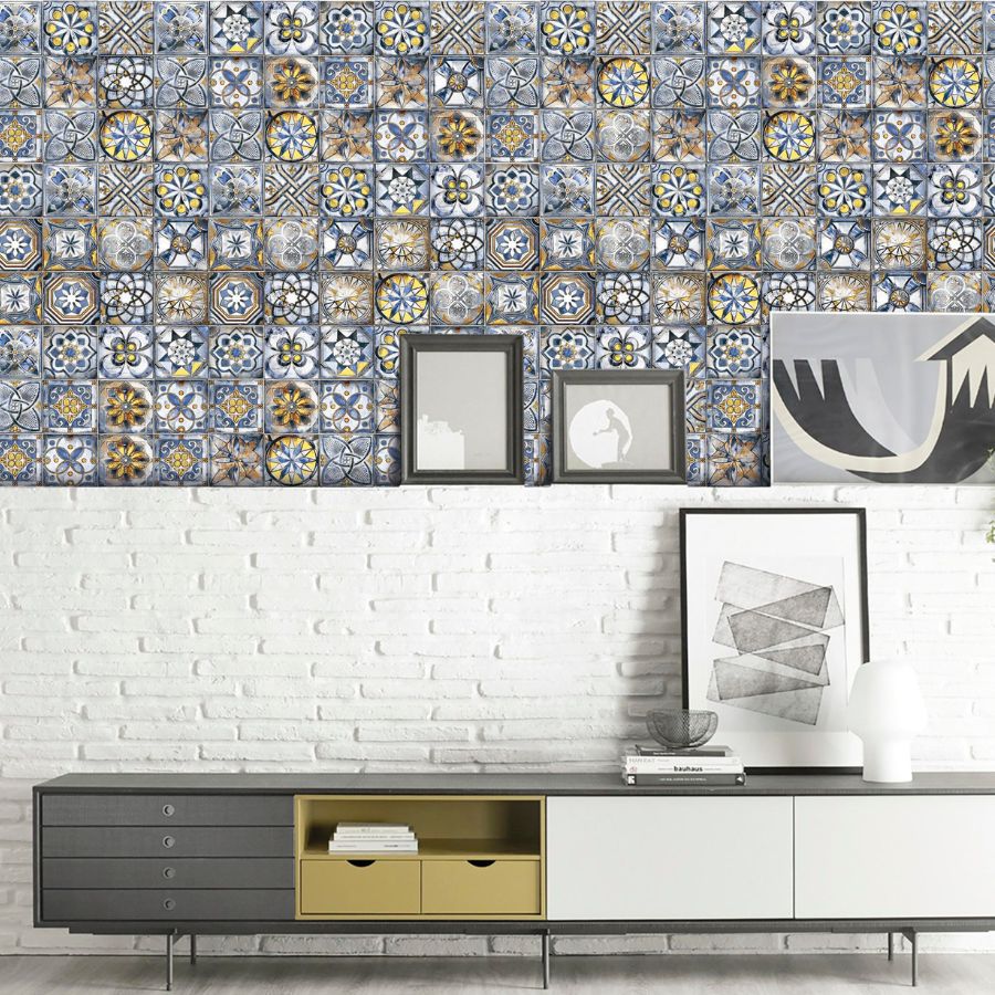 Celta Wall Tile 15x15 | Blue Design MIX Matt