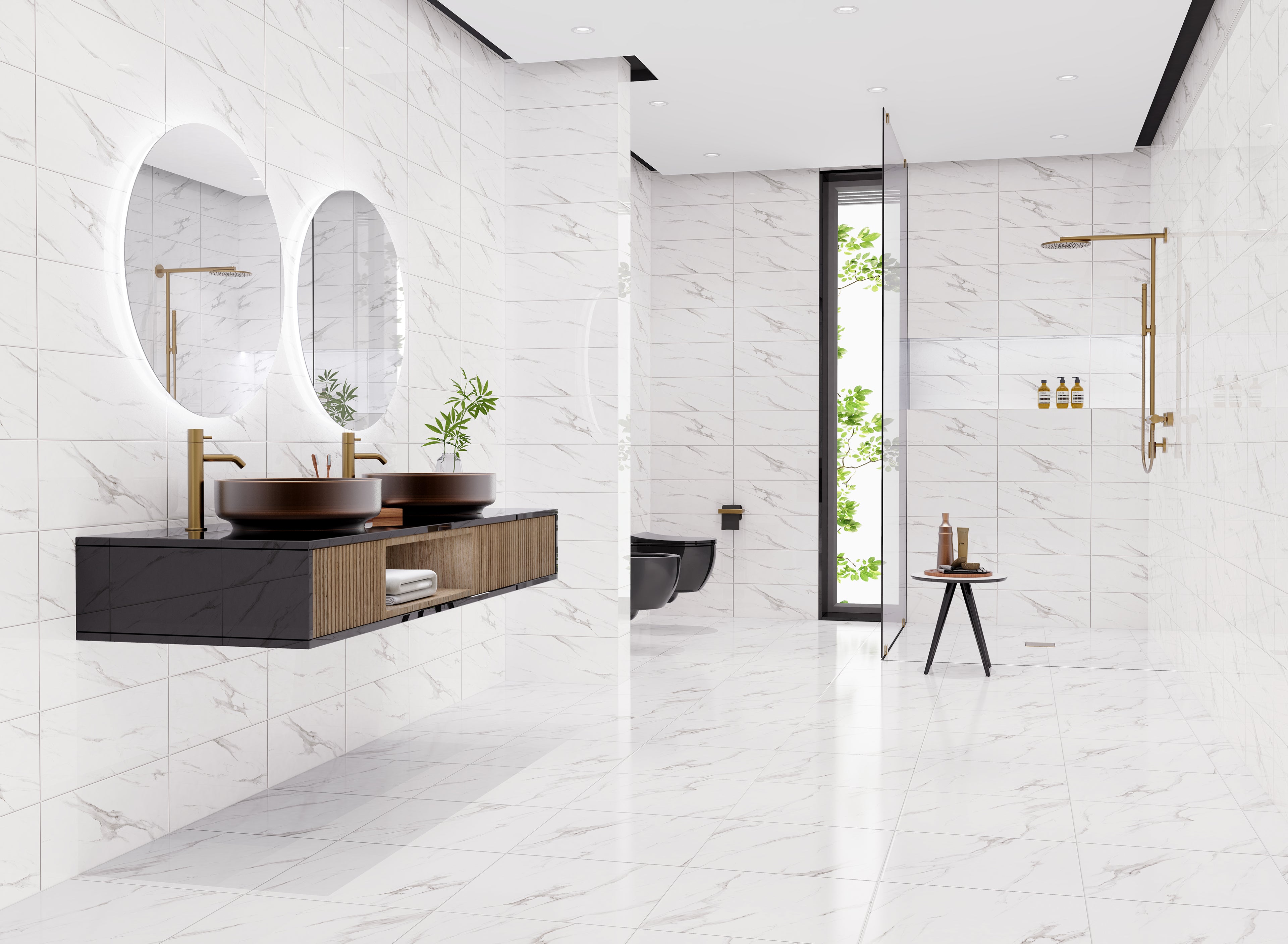 Statuario Floor Tile 45x45 | MIX Matt