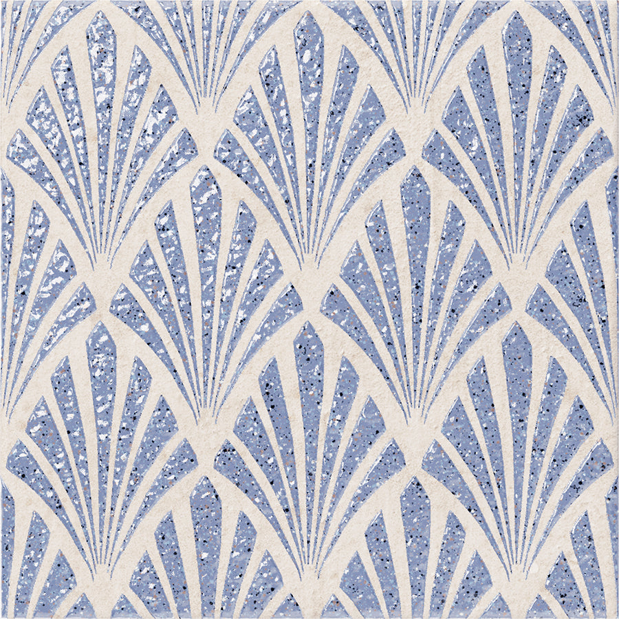 Palma Wall Tile 15x15 | Design Blue MIX Glossy over Matt