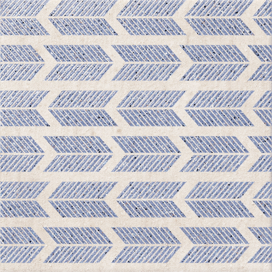 Palma Wall Tile 15x15 | Design Blue MIX Glossy over Matt