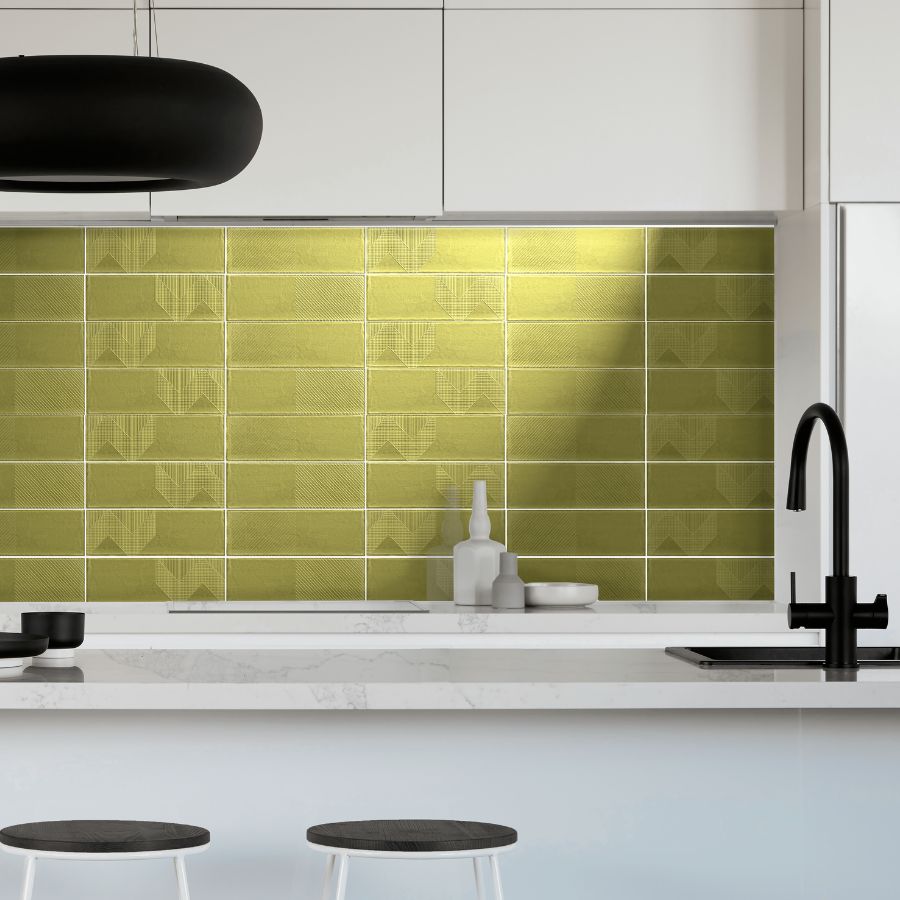 Deep Emotion Wall Tile M10x30 | Green 820 Design 02