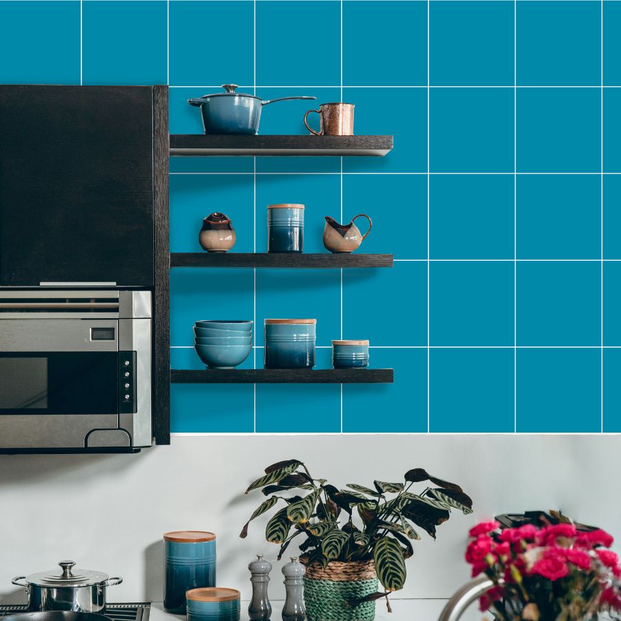Plain Wall Tile 20x20 | Blue 351 Matt