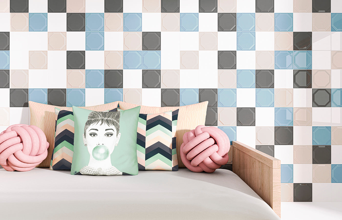 Azulejo Octagon 15x15 | Cinzento 140 Brilhante