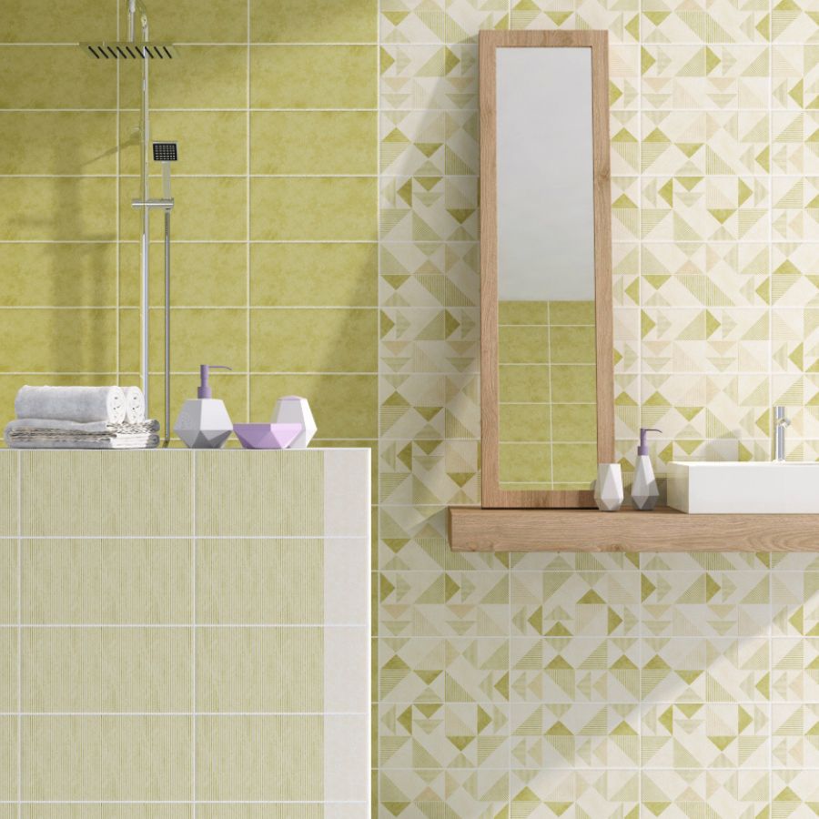 Riley Wall Tile M15x30 | Green Base 02 Matt