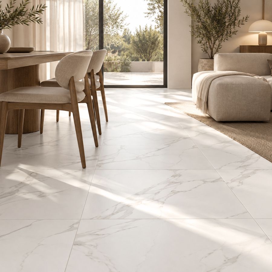 Carrelage Sol Statuario 45x45 | Gris MIX Mat