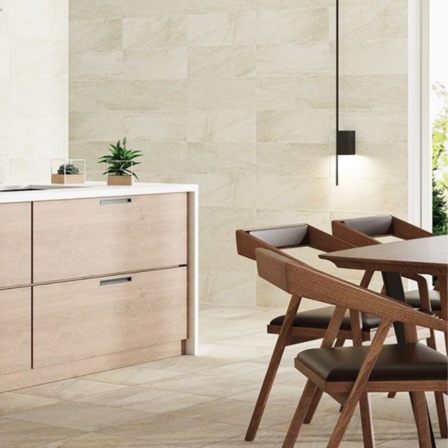 Stone Wall Tile 20x40 | Sand MIX Matt