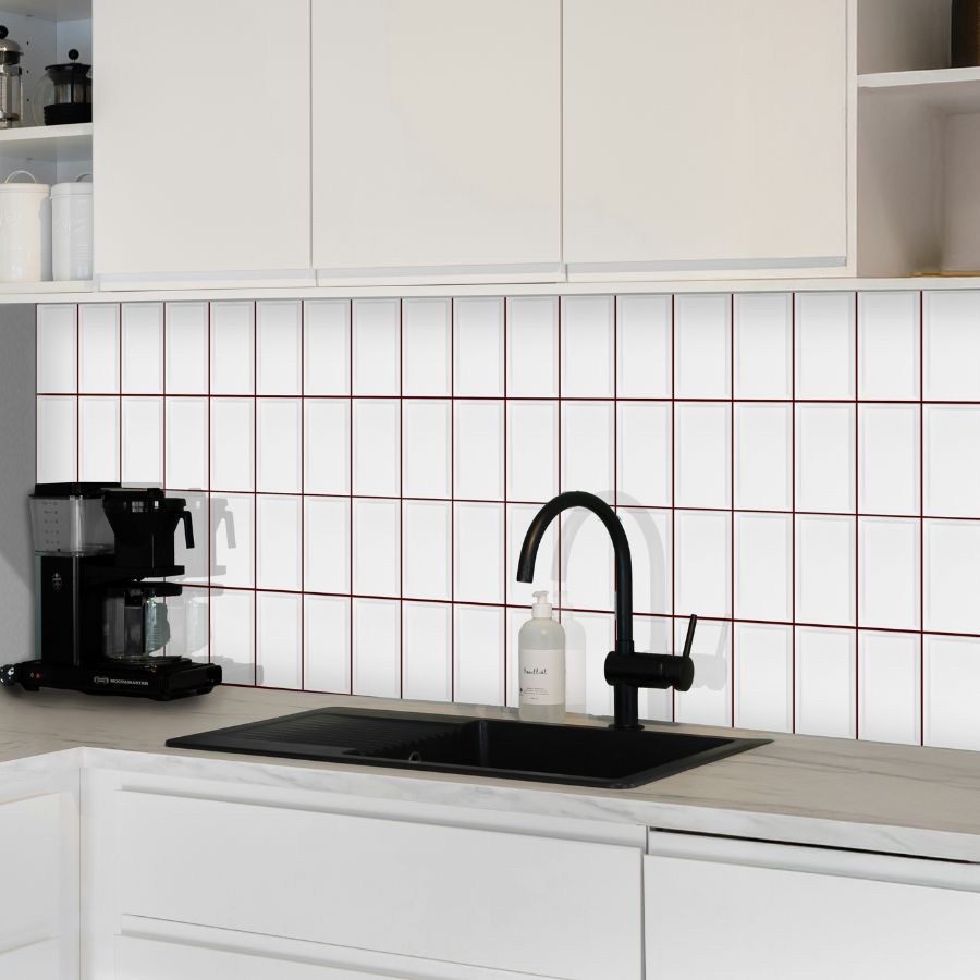 Azulejo Biselado 7,5x15 | Branco 000 Brilhante