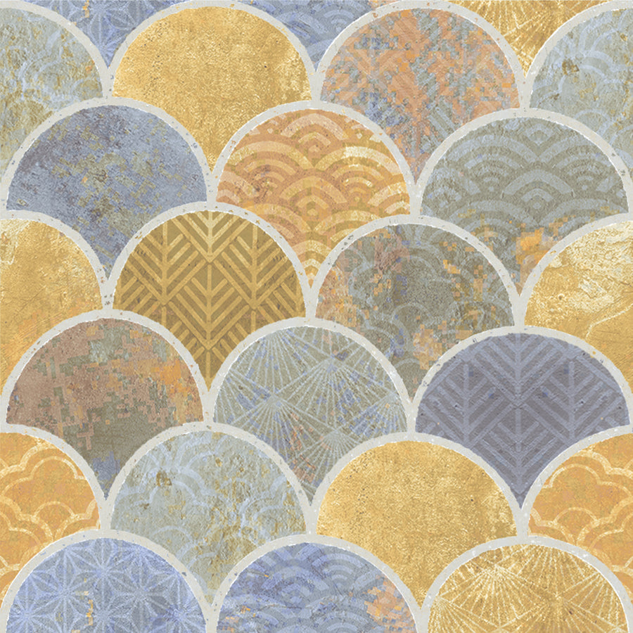 Azulejo Escamas 15x15 | Desenho MIX Mate