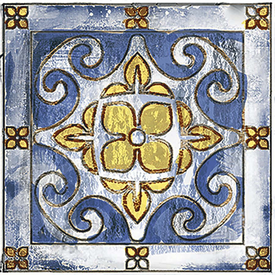 Azulejo Celta 15x15 | Azul Desenho 14 Mate