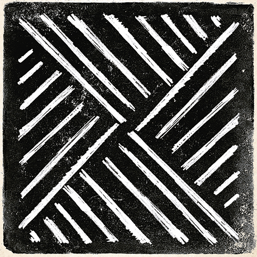 Inca Wall Tile 15x15 | Black Design 10 Matt