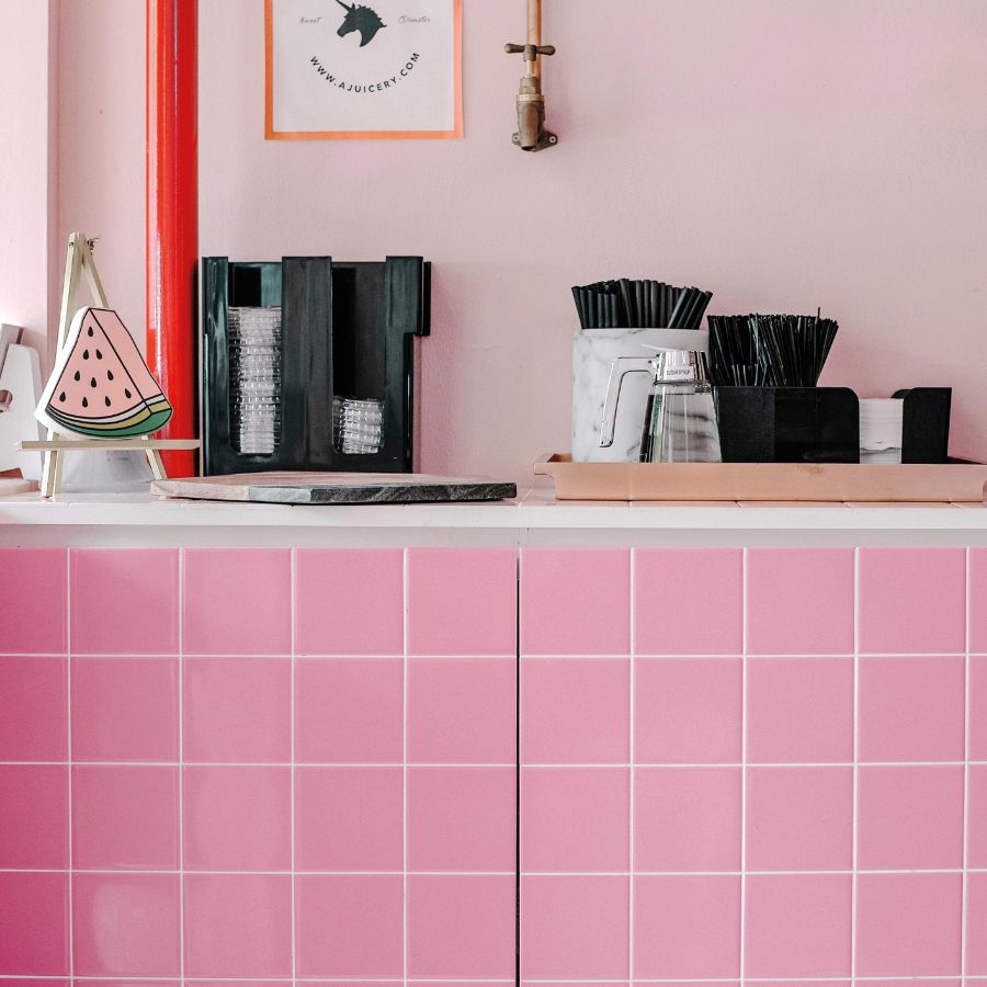 Plain Wall Tile 15x15 | Pink 380 Glossy
