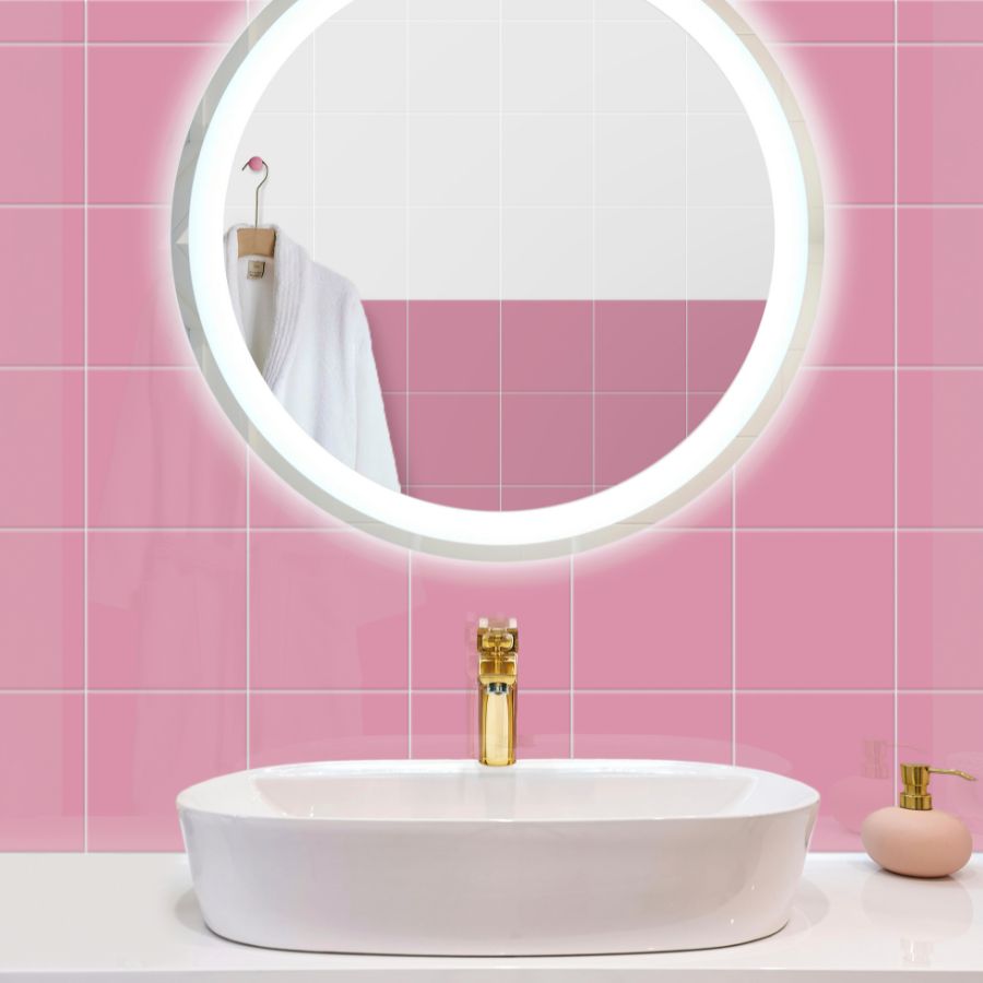 Azulejo Liso 15x15 | Rosa 380 Brilhante