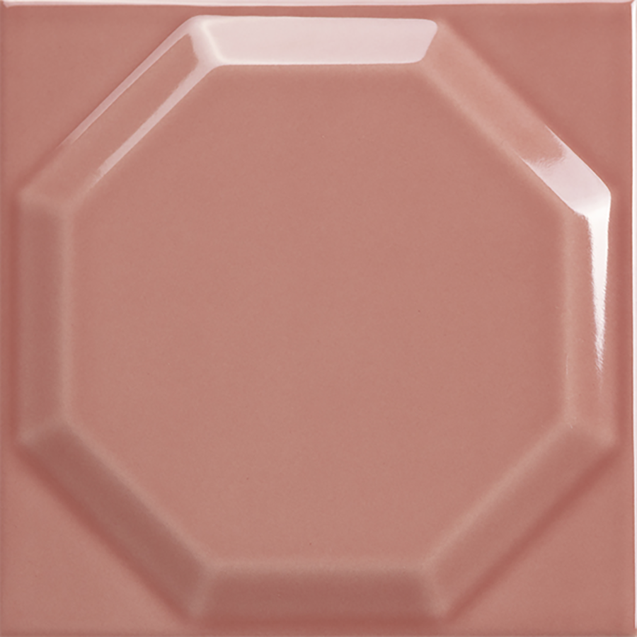 Octagon Wall Tile 15x15 | Pink 580 Glossy
