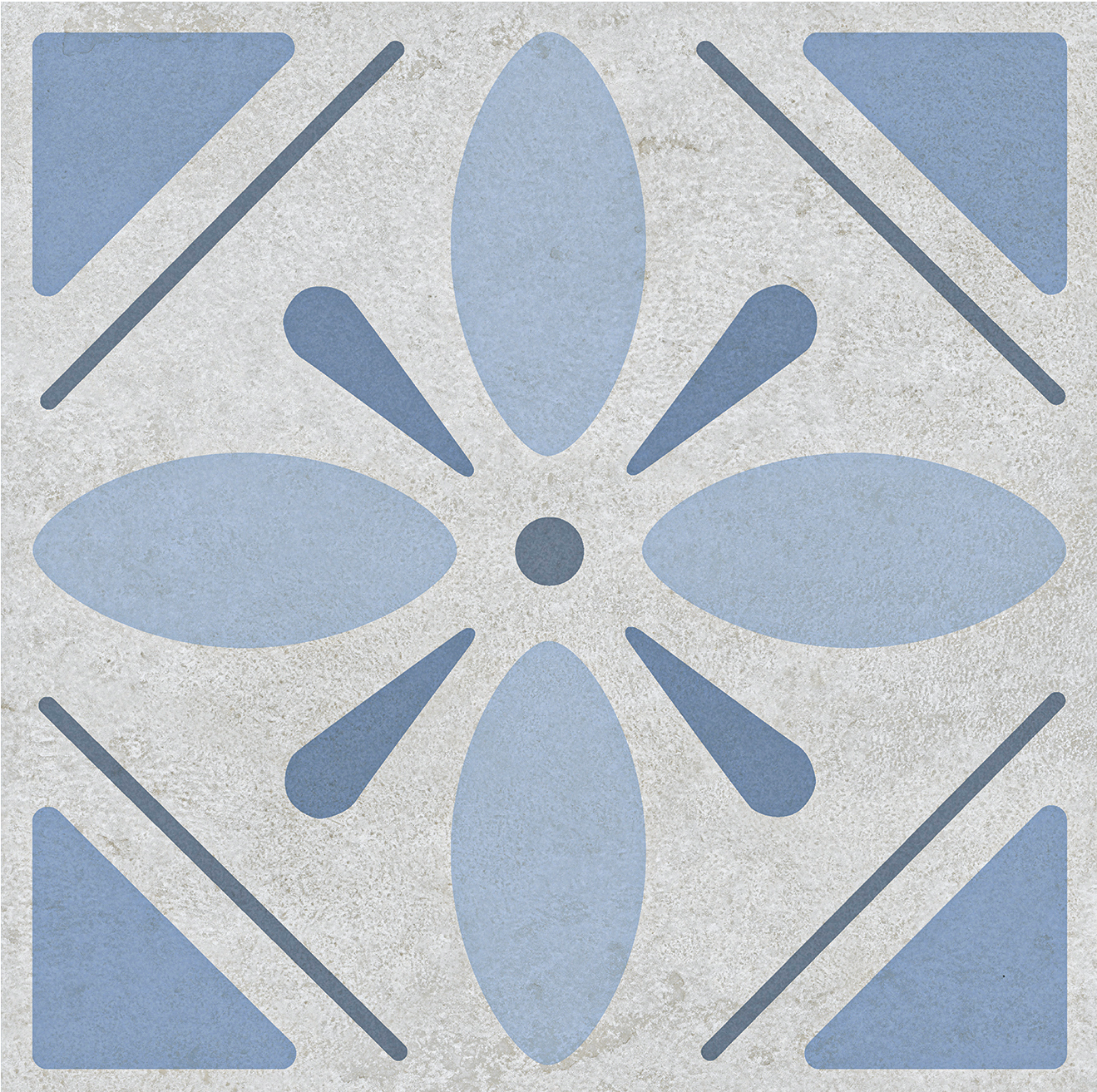 Carrelage Sol Monserrate 33,5x33,5 | Bleu Mat