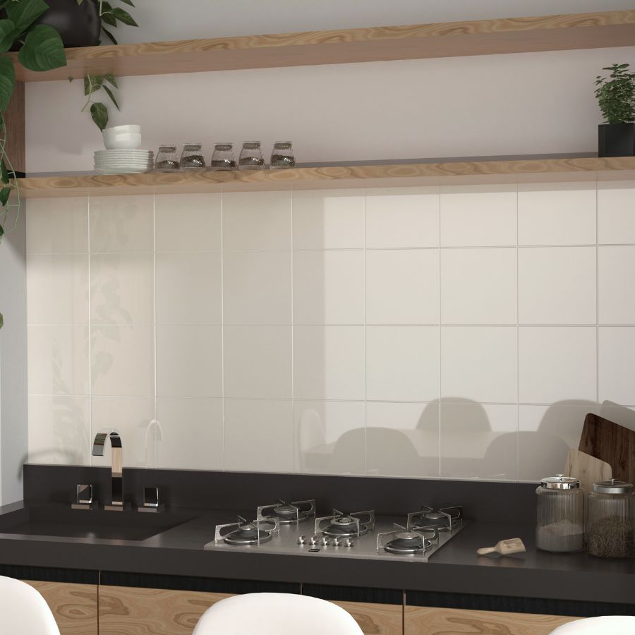 Plain Wall Tile 20x20 | Beige 050 Glossy