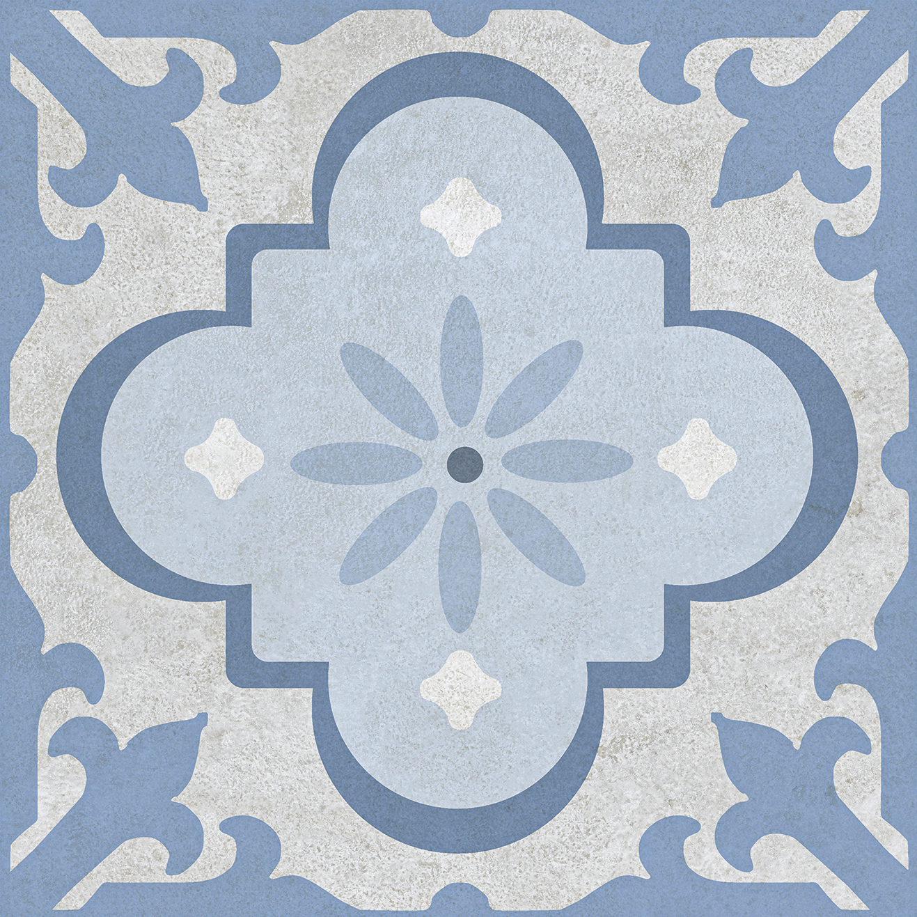 Monserrate Floor Tile 33,5x33,5 | Blue Matt