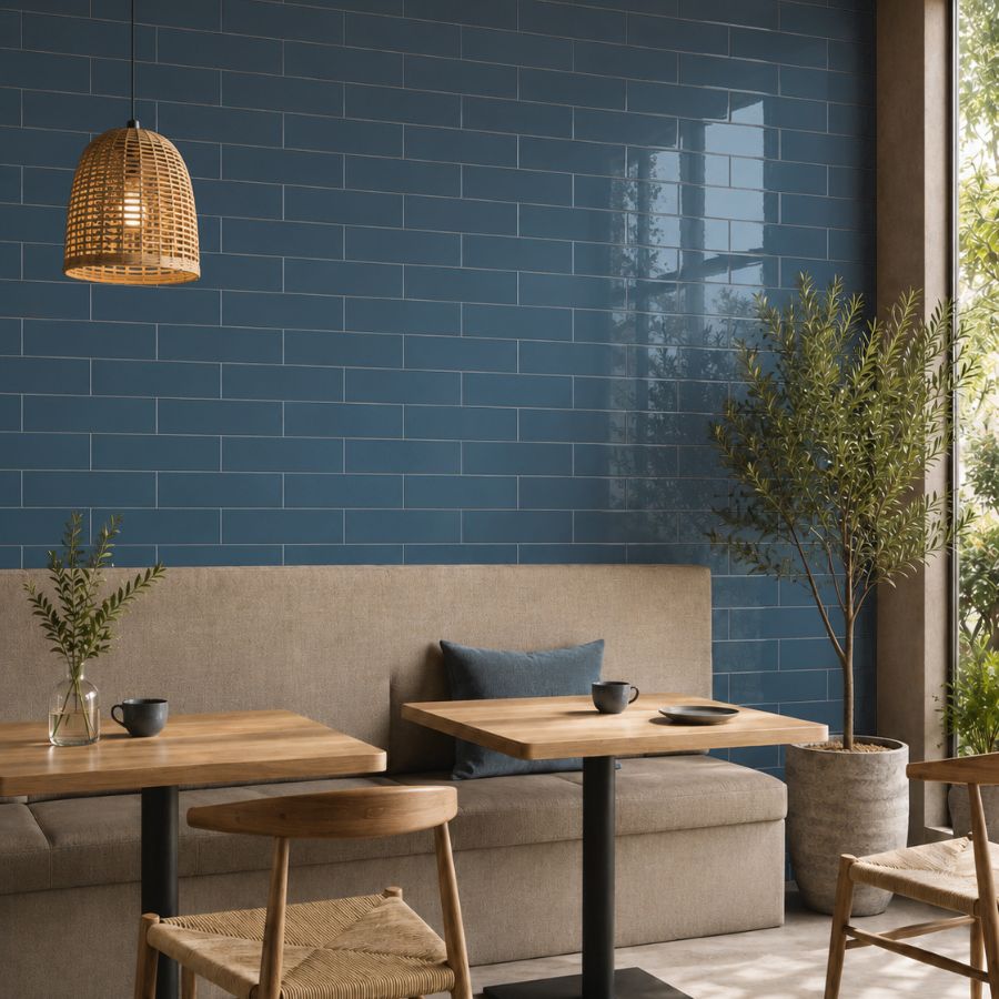 Azulejo Liso M10x40 | Azul Real 3350 Brilhante