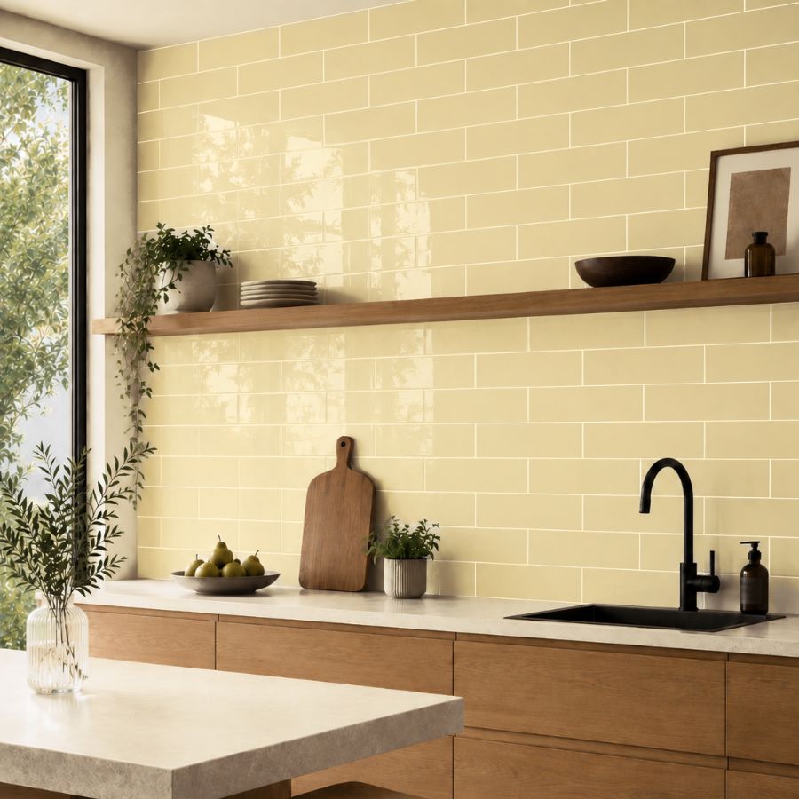 Azulejo Liso M10x40 | Bege Concha 3470 Brilhante