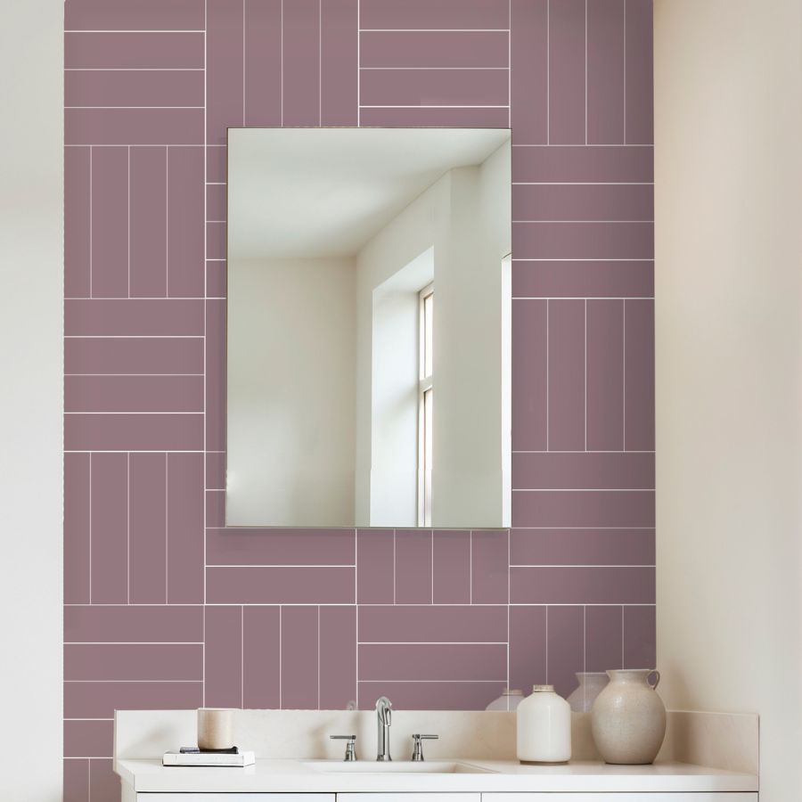 Carrelage Mural Lisse M10x40 | Mauve 3530 Brillant