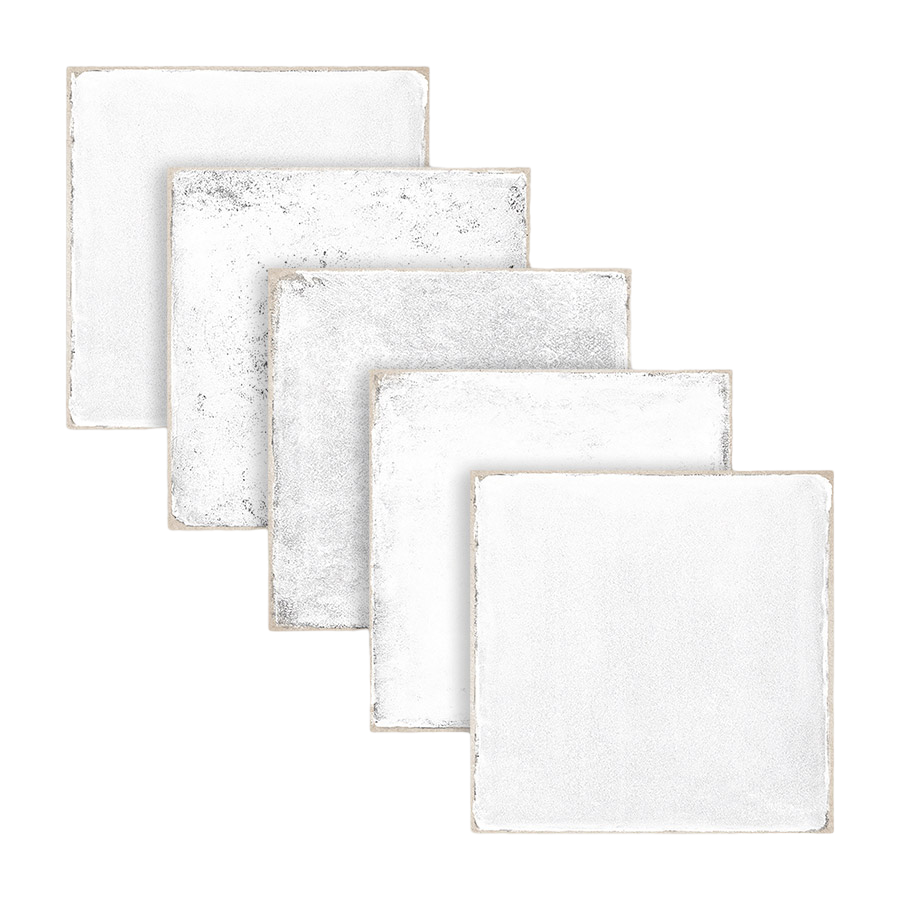 Inca Wall Tile 15x15 | White Base MIX Matt