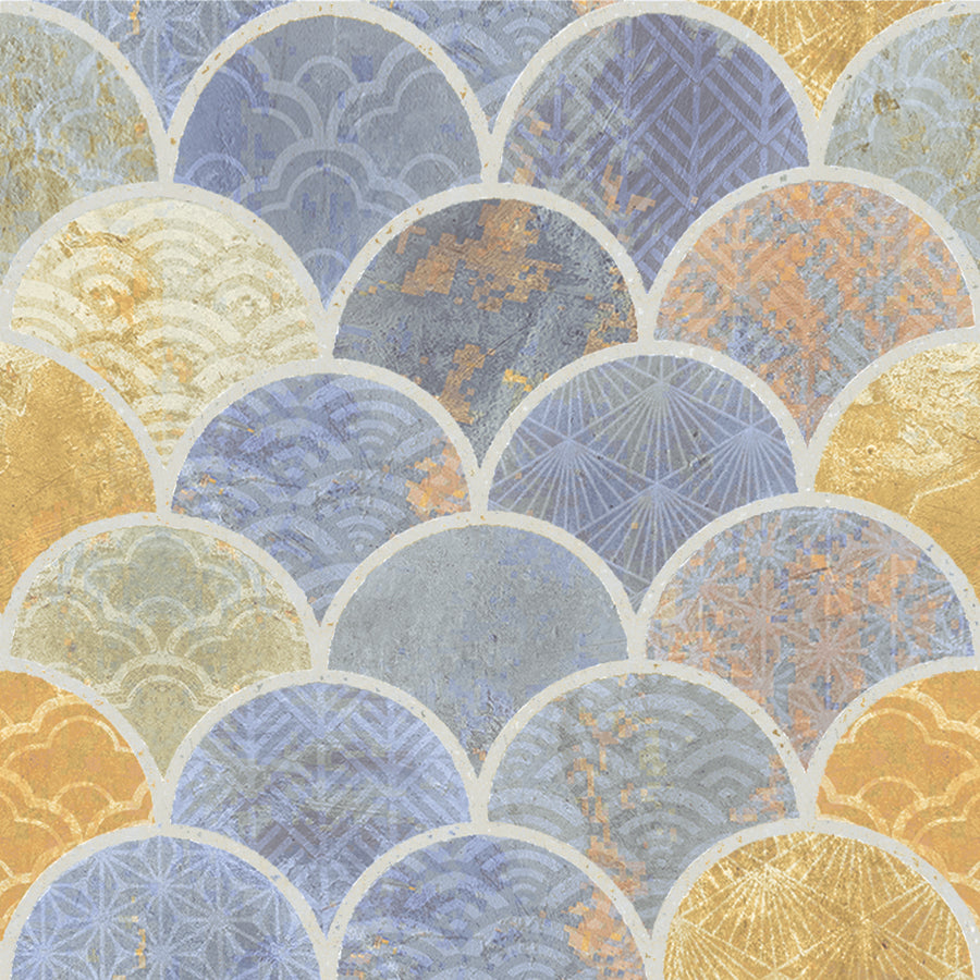 Azulejo Escamas 15x15 | Desenho MIX Mate