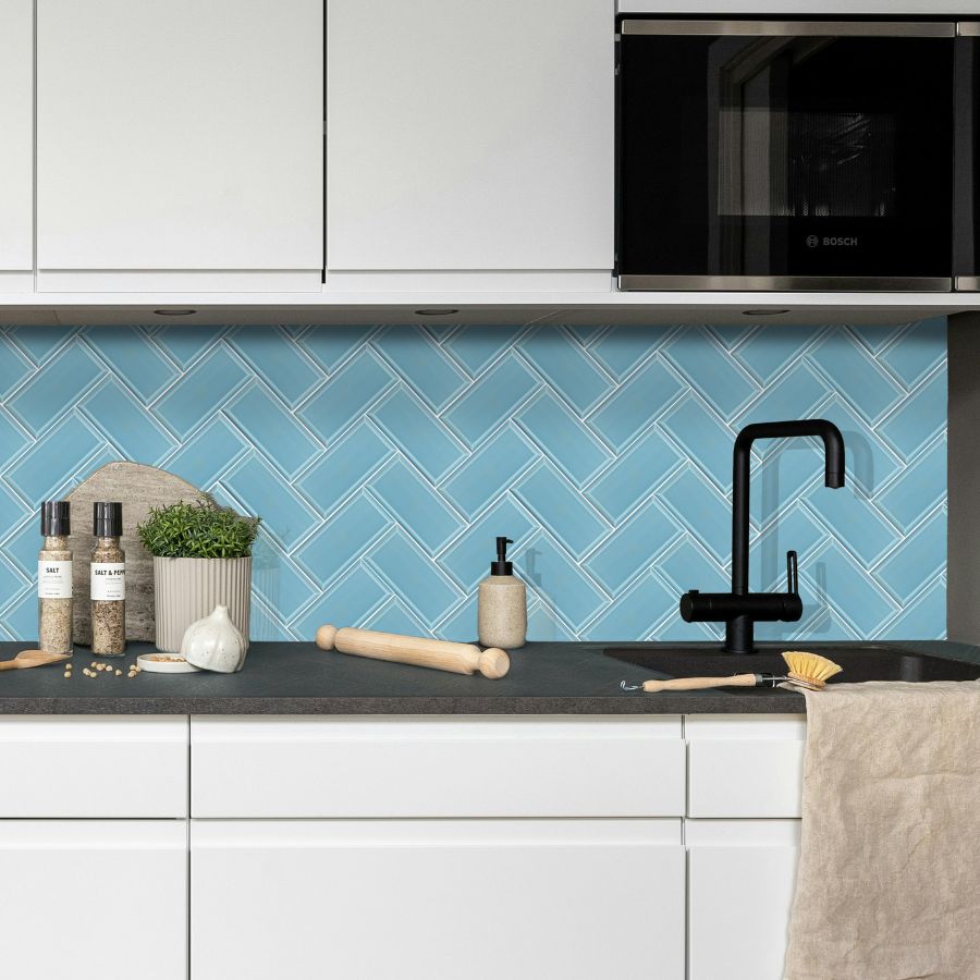 Azulejo Biselado 7,5x15 | Azul 1350 Brilhante