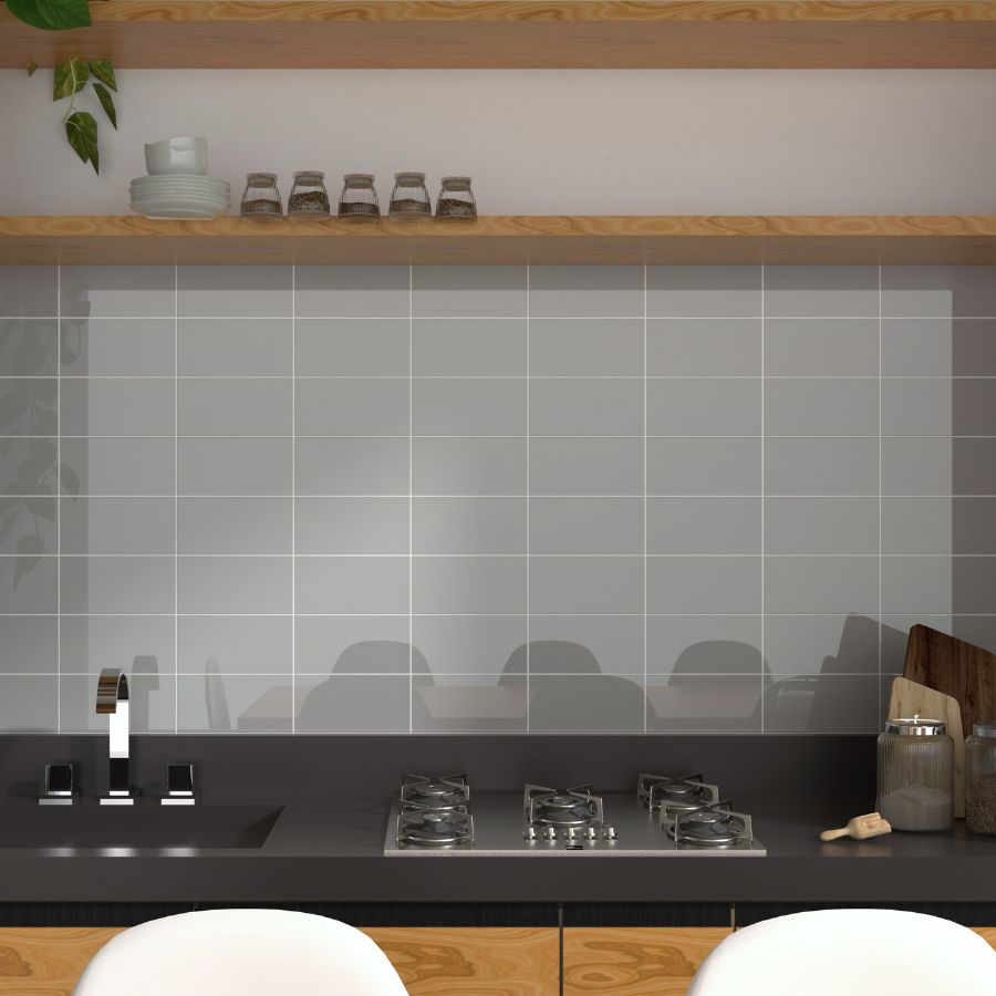 Plain Wall Tile 7,5x15 | Grey 600 Glossy