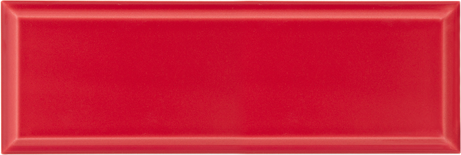 Bevelled Wall Tile M10x30 | Red 180 Glossy