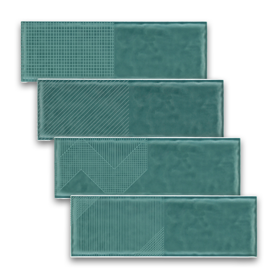 Deep Emotion Wall Tile M10x30 | Green 800 Design MIX