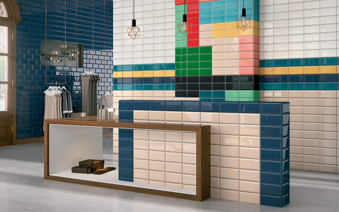 Bevelled Wall Tile M10x20 | Blue 780 Glossy