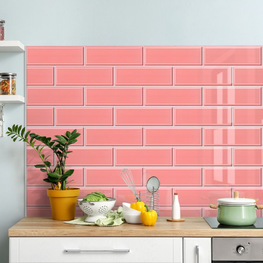 Azulejo Biselado M10x30 | Rosa 580 Brilhante