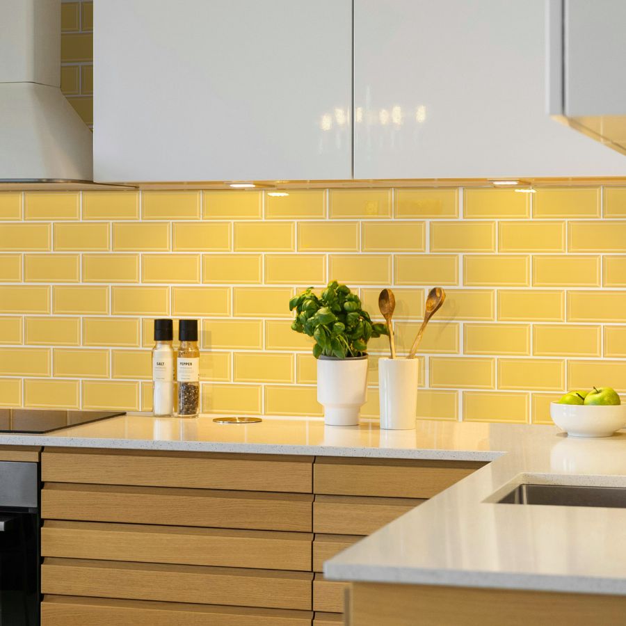 Azulejo Biselado 7,5x15 | Mostarda 920 Brilhante