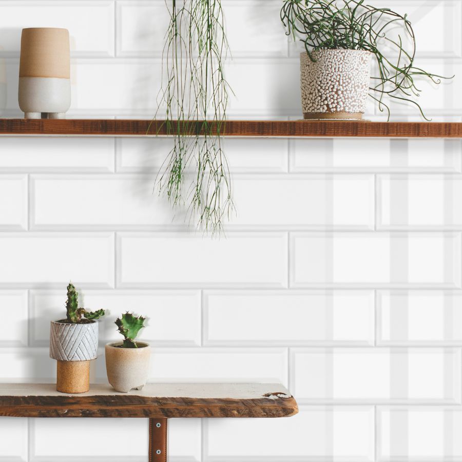 Azulejo Biselado M10x30 | Branco 000 Brilhante