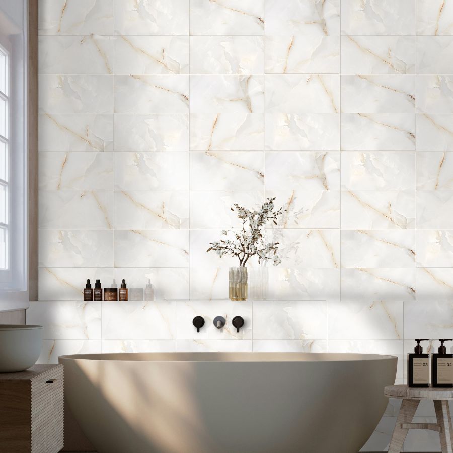 Azulejo Borba M25x50 | Branco MIX Brilhante