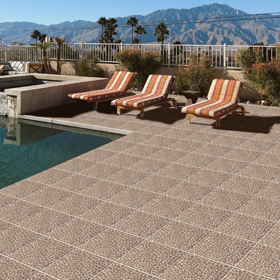 Chiado Floor Tile 33,5x33,5 | Brown Matt