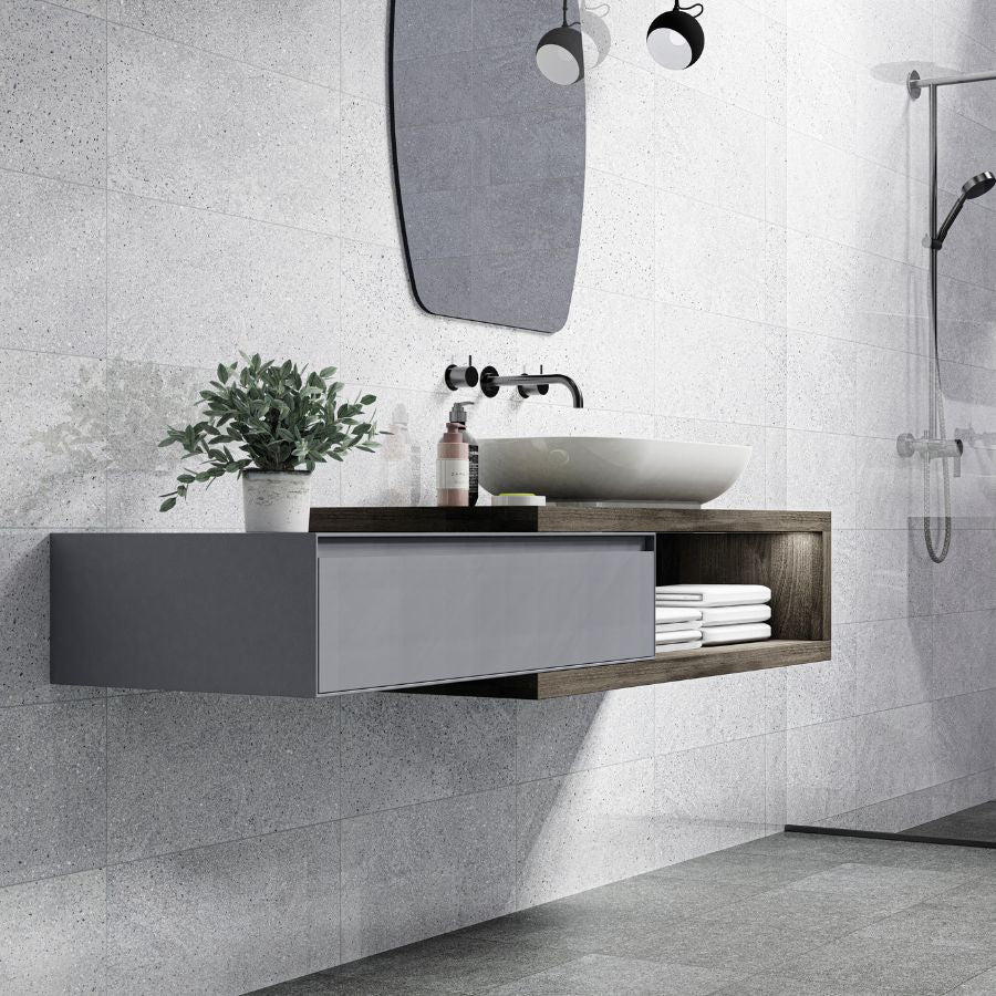 Compacto Wall Tile 25x50 | Silver Glossy