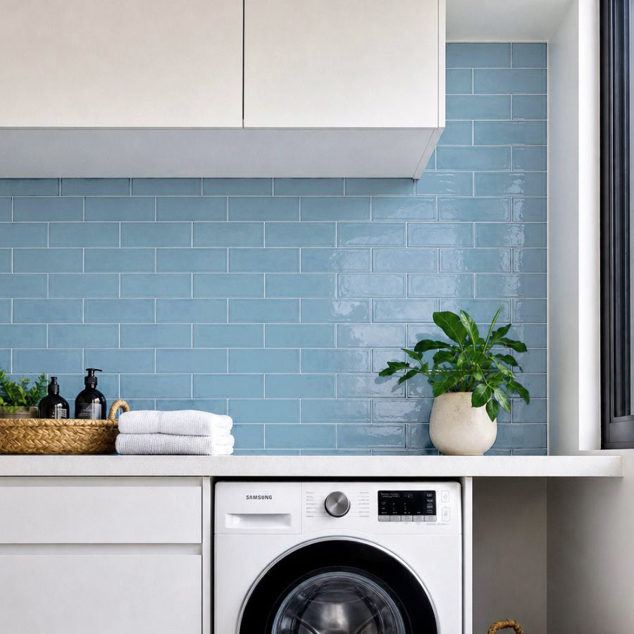 Emotion Wall Tile M10x30 | Blue 730 Glossy