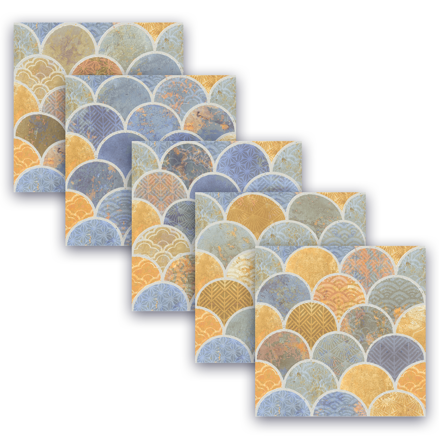 Azulejo Escamas 15x15 | Desenho MIX Mate