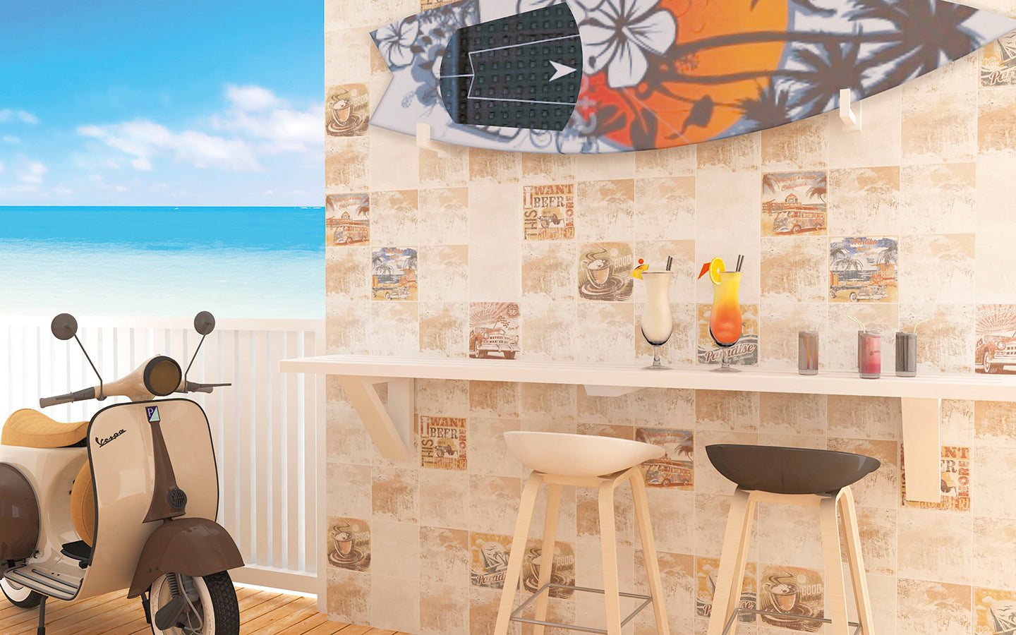 Fifties Wall Tile 20x20 | Design MIX Matt